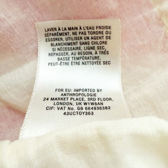 ANTHROPOLOGIE x LEIFSDOTTIR | Azalea Stitched Embroidered Dress Pink | Size 8 - Picture 9 of 9